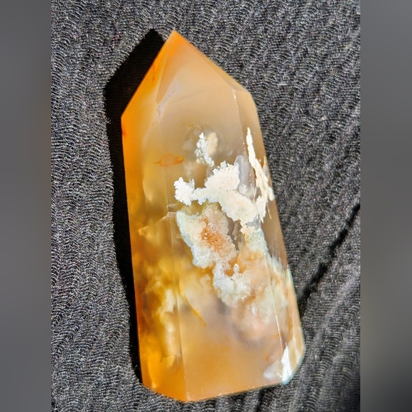 Druzy Flower Agate Tower Crystals Point - Picture 6 of 9